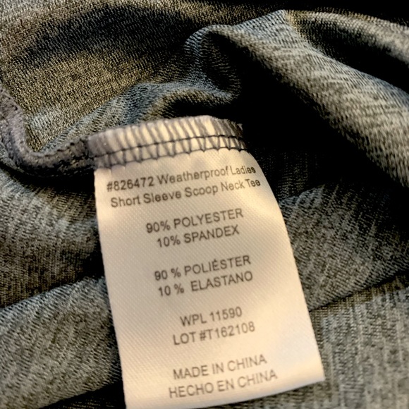 32 DEGREES Cool Weatherproof Gray Short Sleeve Athletic Stretch Top Women’s L/XL - Picture 3 of 3